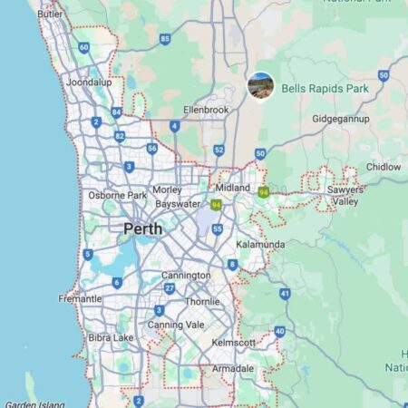 Perth, Western Australia map