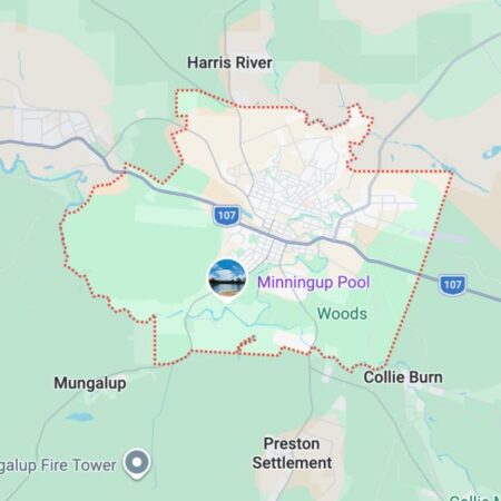 Collie, Western Australia map