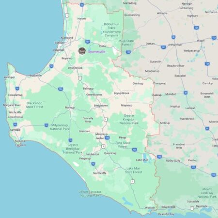 South Western Australia map